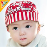 宝宝海盗帽春秋新款6-12-24个月男女童纯棉帽婴儿帽子头巾帽包邮