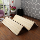 定制折叠实木硬床板1.5加宽单人双人排骨架1.8松木榻榻米床架床垫