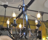 个性创意铁艺复古餐厅客厅咖啡厅酒吧服装店北欧花朵吊灯金属