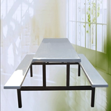 玻璃钢连体餐桌椅组合食堂餐厅桌椅学校学生餐桌快餐折叠桌椅批发