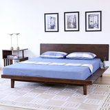 纯全实木床双人床2米现代简约卧室家具原木日式橡木床榻榻米床