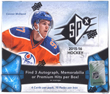 【预定】15-16 Upper Deck SPx Hockey 冰球 小飞机系列 盒卡