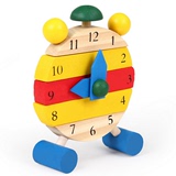 积木时钟木钟模型儿童玩具宝宝1-3岁益智早教拆装拼板拆装小闹钟