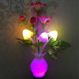 买2送一 买3送2新款花瓶变色   LED光控蘑菇灯 花瓶节能小夜灯