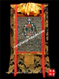 藏宝阁西藏藏式老唐卡画挂画绿度母千尊藏传佛教密宗佛像菩萨像