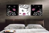 现代客厅背景画 卧室床头装饰画 简约无框画壁画 抽象紫莲花