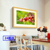 餐厅装饰画壁画水果有框画厨房挂画单幅装饰画 绿色清新 厨房壁画