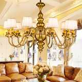欧式客厅奢华大气铁艺吊灯高档美式卧室灯创意个性水晶灯具吊灯