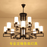 新中式大厅吊灯双层客厅吊灯复古酒店工程中式灯中国风会所餐厅灯