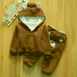男童秋冬套装1-2-3-4-5岁儿童棉衣外套运动卫衣男女宝宝衣服小孩
