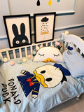 出口韩国婴儿纯棉水洗棉床上用品 宝宝环保贴布刺绣卡通婴儿床品