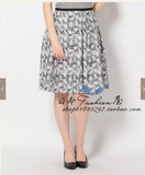 5折 娜娜酱日本专柜正品代购 23区 印花格子半身裙 SKWOLS0309