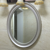 欧式椭圆壁挂浴室镜 卫浴卫生间镜台盆大镜子地中海装饰镜框防水