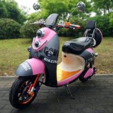 小龟王电动车二代60v72v男女踏板双人电动摩托车时尚双灯电瓶车