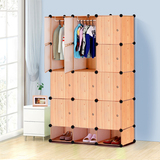 时尚简易宜家组合式衣柜创意仿木纹组装收纳整理柜特价储物收纳柜