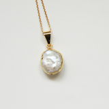 J定制。巴洛克珍珠。美国14k注金链不褪色。优雅气质复古项链