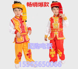 新款苗族儿童演出服装少数民族男童葫芦丝舞台表演服装傣族舞蹈服
