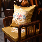 现代中式高档红木沙发坐垫刺绣餐椅垫罗汉床垫圈椅垫加厚海绵定制