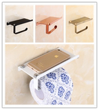玫瑰金仿古黑古铜金色纸巾架手机架手纸盒创意卷纸架厕所卫生纸盒