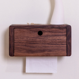 纸巾盒壁挂日式实木复古创意卫生间浴室餐厅家用抽纸盒卷纸盒宜家