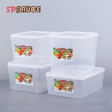 SP SAUCE日式超大号塑料保鲜盒饺子盒长方形密封盒冰箱带盖储物盒