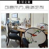 创意东方现代简约新中式新古典后现代餐厅祥云脸谱椅餐椅工厂定制