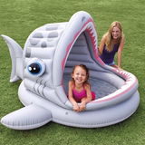 正品美国INTEX鲨鱼造型遮阳儿童游泳水池婴儿可爱球池宝宝游戏屋