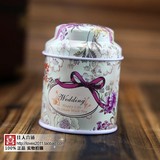 欧式创意马口铁蘑菇头喜糖盒子圆形铁罐高档婚礼糖果盒茶叶铁盒罐