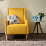 北欧单人沙发椅老虎椅 创意布艺现代简约美式田园风休闲舒适 现货