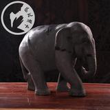 实木雕刻大象摆件 泰国木雕工艺品 创意家居饰品客厅酒柜摆设礼品