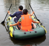 加厚双人皮划艇 两人橡皮充气船特厚气垫钓鱼船 户外用品带充气筒