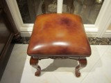 N51梳妆凳 欧式美式全实木真皮梳妆凳换鞋凳茶几凳沙发凳梳妆台凳