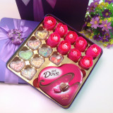 德芙巧克力礼盒装许愿瓶糖果香皂花送女友生日创意儿童节情人节礼