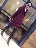2015新款冬装韩版宽松女士棉衣西装领茧型中长款加厚羽绒棉面包服