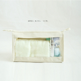 包邮棉麻创意化妆包手拿包防水收纳袋盒护肤品小拎包透视洗漱包