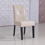 现代简约椅子 时尚休闲椅 黑橡木乳白色包皮面梳妆椅 LY227餐椅