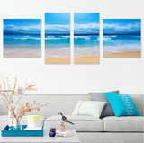 沙发后墙壁装饰画客厅现代简约地中海挂画大海风景画组合海景壁画