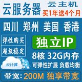 国内VPS云服务器云主机 独立IP 免备案香港美国 郑州四川电信月付