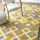 2016格子客厅茶几定制欧式铺地晴纶特价现代简约卧室床边条纹地毯