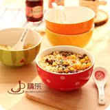 创意水果陶瓷碗套碗带勺泡面碗汤碗可爱儿童小米饭碗日式餐具套装