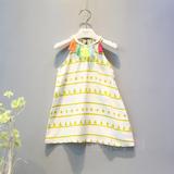 2016夏季 韩国品牌童装 韩版女童度假风流苏吊带连衣裙