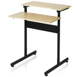 学生出租房家用台式桌子 简约书桌 简易双层带键盘托电脑桌22036