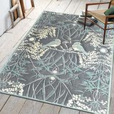 定做后新古典简约现代欧美式抽象鸟羊毛混纺卧室客厅地垫炕毯地毯