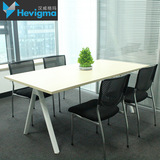 杭州办公家具 小型会议桌简约现代 长条形培训桌 接待桌 钢木结构