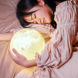 中秋礼物创意3D打印月球灯月亮灯揽月小夜灯装饰充电床头灯送女友