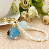 可爱水钻珍珠福袋汽车钥匙扣女包挂件钥匙链水晶饰品韩国创意礼品