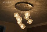 现代简约灯具卧室灯餐厅灯客厅灯过道创意造型冰晶冰块吊灯
