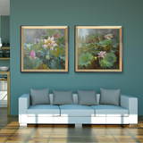 手绘花卉油画现代中式家居客厅玄关装饰画欧式酒店挂画壁画促销10
