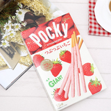 日本进口*固力果Pocky草莓奶油味饼干棒巨型礼盒132g 15袋入0161