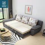 现代小户型多功能沙发床 储物可拆洗 折叠抽拉软体组合沙发床转角